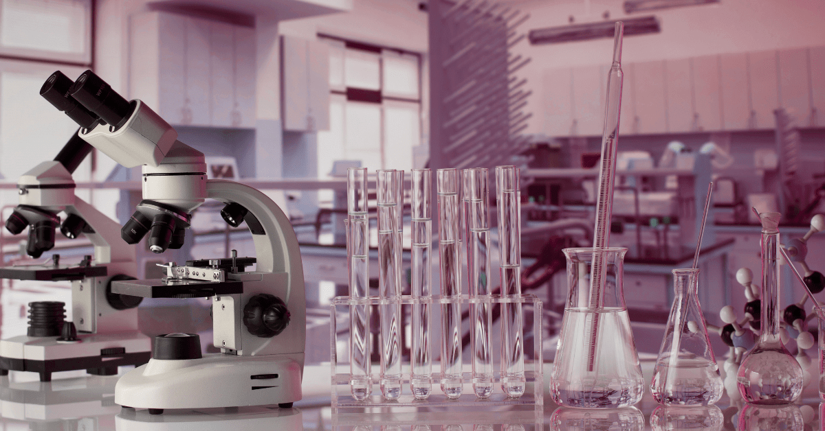 Clinical lab workbench with test tubes – LIS integration in healthcare for deterministic order mapping and reliable result filing.